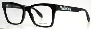 Anteojos cuadrados negros para mujer ALEXANDER MCQUEEN AM0388O 001 52-18-145 B:44 - Imagen 1 de 15