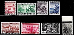 WWII Poland 1943 MI#368-75 SC#3K9-3K16 EXILE GOVERNEMENT in G.BRITAIN MNH OG VF - Picture 1 of 1