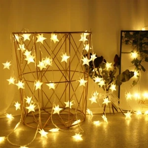 20 LED Star Lights Battery Garden Fairy String Micro Wedding Party Bedroom Decor - Picture 1 of 14