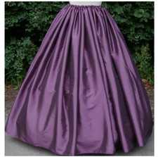 Ladies Victorian American Civil War SKIRT costume fancy dress sz 8-34 aubergine