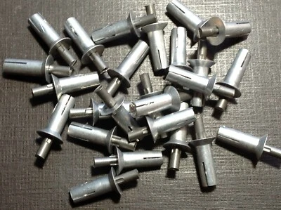 25 pcs NORS 3/16" x 3/8" grip countersunk head aluminum drive rivets GM Foto 1 de 4