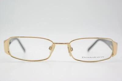 Óculos vintage DONNA KARAN DK 3505 dourado preto armação retangular - Imagem 1 de 4