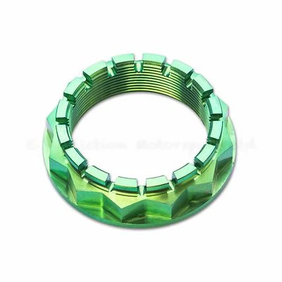 Tuerca de eje de rueda trasera Ducati Panigale 1199 / S / R, 1299 / S / R verde titanio Foto 1 de 4