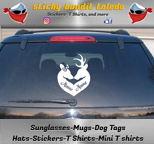 Browning-heart-love-deer-doe-5 inch window vinyl decal sticker - Picture 1 of 6