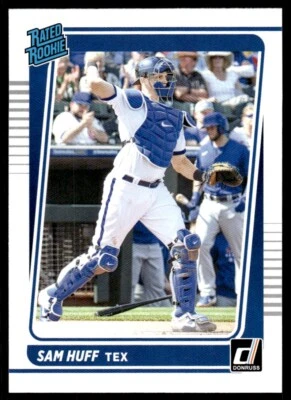 2021 DONRUSS RATED ROOKIE SAM HUFF R48 - Image 1 of 2