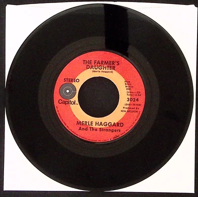 MERLE HAGGARD & THE STRANGERS THE FARMER'S DAUGHTER/... VINYL 45 VG 41-135 - Image 1 of 2