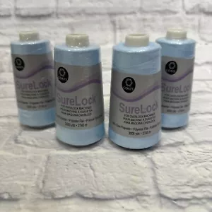 Lot of 4 Coats Surelock Overlock Thread 3,000yd-Icy Blue, 6110-4310 NEW - Picture 1 of 2