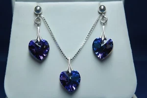 Cindy's 10mm Herz Sets Handarbeit mit Swarovski Kristallen - Bild 1 von 14