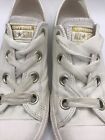 Chuck Taylor All Star Converse W4/M6 Big Eyelet Leather Sneaker White Gold EUC
