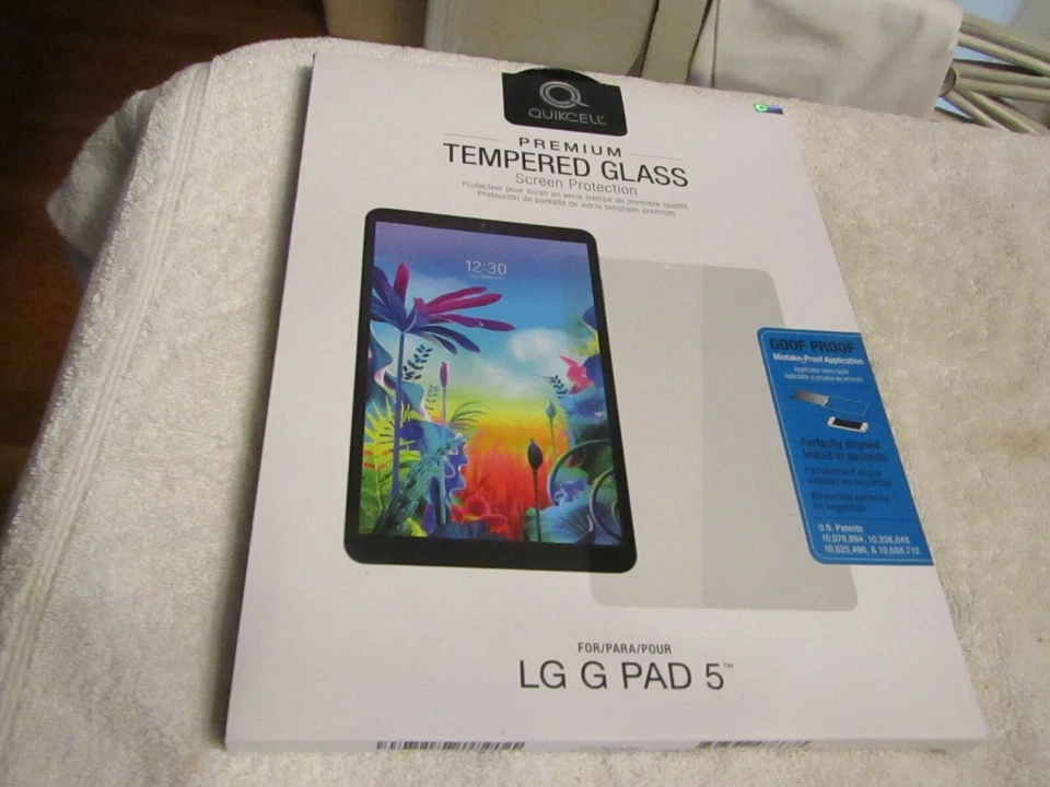 T Mobile Quikcell LG G Pad5 Premium Tempered Glass Screen Protector GP-GPAD5 NEW - Image 1 of 2