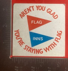 FLAG INNS  NEW ZEALAND Steinlager  3 INCH SQUARE Beer Coaster - Picture 1 of 2