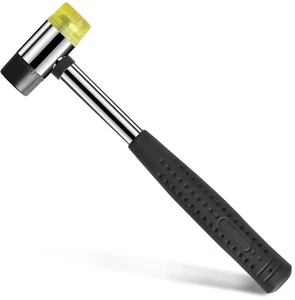 Martillo de mazo de goma 25 mm cabeza suave de doble cara con agarre antideslizante para artesanía y bricolaje - Imagen 1 de 8