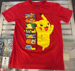 Pokemon Red Graphic Print Short Sleeve T-Shirt Boys Size Large - Picture 1 of 3