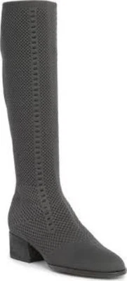 Eileen Fisher Alas Tall Boots Womens 9 Stretchy Knit Gray Contemporary New - Image 1 of 4