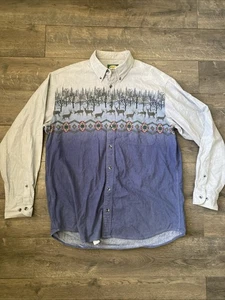 cabelas deerskin soft chamois Long Sleeve Button Shirts Size Large Tall - Picture 1 of 5