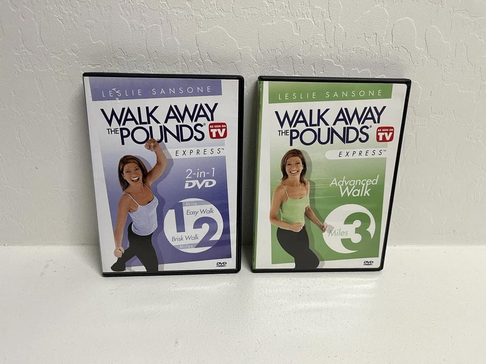 Leslie Sansone DVD Lot Walk Away The Pounds Express 1 2 3 miles Easy Advanced - Image 1 of 4