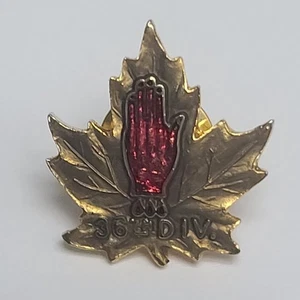 36th Division Maple Leaf Pin with The Red Hand RARE HTF - Picture 1 of 4