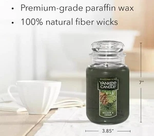 Yankee Candle Balsam & Cedar 22oz Large Jar Candle - Picture 1 of 4