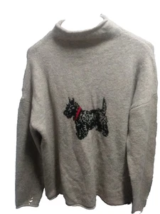 Cupcakes & Cashmere Pullover Damen XL Beige Scottie Dog - Bild 1 von 6