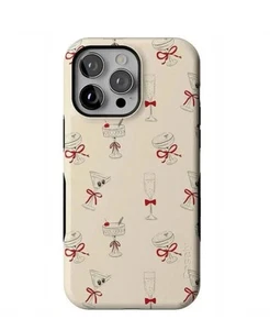 Casely Tini | Kitty and Vibe White Holiday Cocktail iPhone 15 Plus Phone Case - Zdjęcie 1 z 8