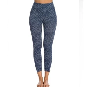 Damen Spanx Cropped Look At Me Now Leggings Indigo Aquarell Größe XL - Bild 1 von 7