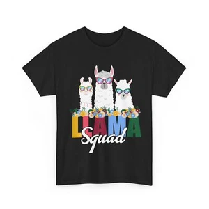 Llama Squad T-Shirt, Llama Lovers Women Men Zookeeper Cute Shirt - Picture 1 of 10