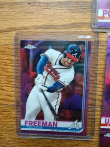 Lot (10) 2019 Topps Chrome Pink w/Freeman Posey Upton Kepler Polanco Chapman - Picture 1 of 4