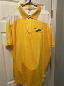 Al Capone Polo Shirt Mens Extra Large Yellow$ White Cigarillo Shirt Short Sleeve - Picture 1 of 3