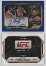 2023 Panini Select UFC Octagon Action Signatures Blue Prizm /75 Jim Miller Auto