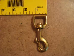 3/4" #017 Solid Brass Square Eye Swivel Snap Hooks (Pack Of 2) - Picture 1 of 1