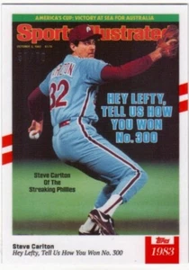 Topps X Sports Illustrated 2021 Steve Carlton #37 blanco con rayas rojas #57/70 - Imagen 1 de 3