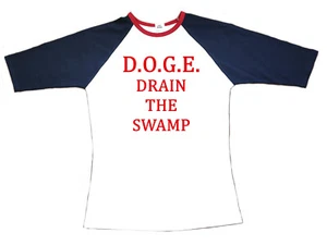 Camisa Donald Trump Divertida Talla Adulto Doge Drena El Pantano - Imagen 1 de 1