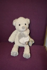 15" Scentsy Buddy CREAM GRAY BEAR W/ SECURITY BLANKET plush Box J9 - Picture 1 of 4