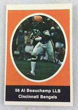 NFL 1972 Sunoco Football Stamp-Cincinnati Bengals-Al Beauchamp (Southern)