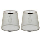 2 Pcs Wall Sconce Dome Light Bulb Fabric Lampshade Small Chandelier