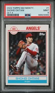 2022 Topps 582 Montgomery Set 4 Shohei Ohtani Set 4 PSA 9 #1 LOS ANGELES ANGELS - Imagen 1 de 2