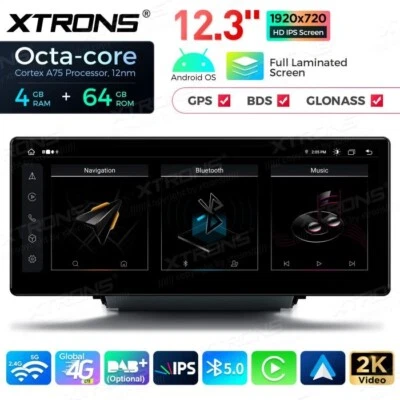 AUTORADIO ANDROID 4/64GB AUDI Q3 SQ3 RQS3 2013-2018 STEREO AUTO 12.3″ GPS XTRONS - Immagine 1 di 4