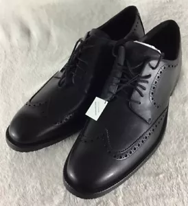 Cole Haan Wingtip Oxfords Men's 12M Modern Essentials Black Leather C34262 - Picture 1 of 11
