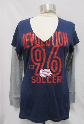 New England Revolution MLS G-III 4 Her Women's Medium Long Sleeve T-Shirt - Image 1 of 3