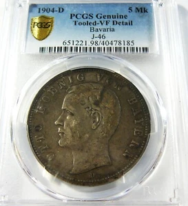 Deutschland 1904 D Bayern 5 Mark PCGS ss Detail - Bild 1 von 4