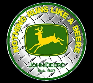 John Deere 1937 Vintage Recreated Logo Established 1837 - Emblem Sticker Decal - Picture 1 of 8