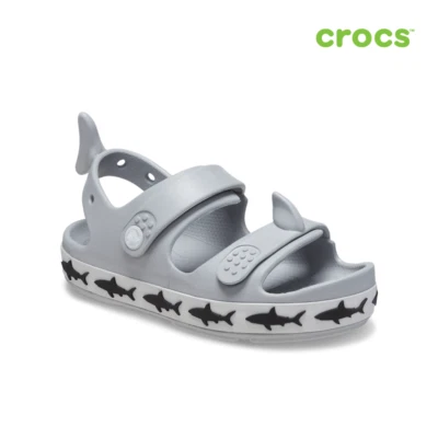 NUEVA SANDALIA CROCS NIÑOS PEQUEÑOS CROCBAND CRUISER TIBURÓN 210031 GRIS Foto 1 de 4