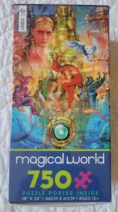 NEW MAGIC WORLD PUZZLE FANTASY ISLAND ART 750 PC 18"X24"  Ceaco SEALED - Picture 1 of 5