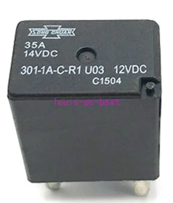1PC 301-1A-C-R1-U03 12VDC Song Chuan Automotive Relay 35A 4Pins - Image 1 of 4