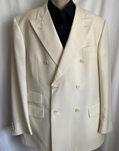 Blazer doppio seno Gucci taglia 44 beige chiaro risvolto picco ottime condizioni