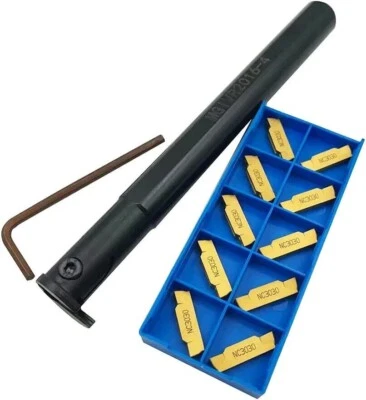 CK-CNC MGIVR2016-4 Lathe Grooving Cut-Off Tool Holder Boring Bar +10pcs MGMN400 Insert