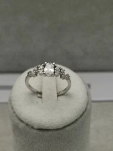 Anello donna Veretta argento 925 con zirconi sterling Idea Regalo - Foto 1 di 4