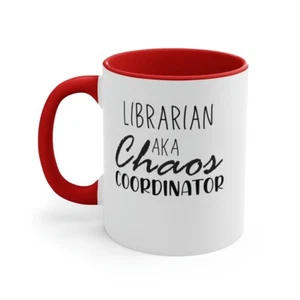 Novelty mug Chaos Coordinator Funny cup Librarian work friend gift - Picture 1 of 4