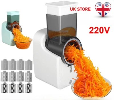 Electric Salad Slicer Fruit Cutter 3 in 1 Vegetable Cheese Grater Chopper Maker