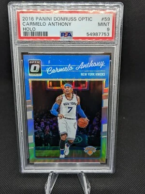2016-17 Donruss Optic Holo Carmelo Anthony #59 PSA 9 - Image 1 of 2